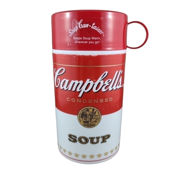 𝅺Campbell’s Soup Can-Tainer Insulated Hot Food Thermos Container 2010 - Picture 1 of 11